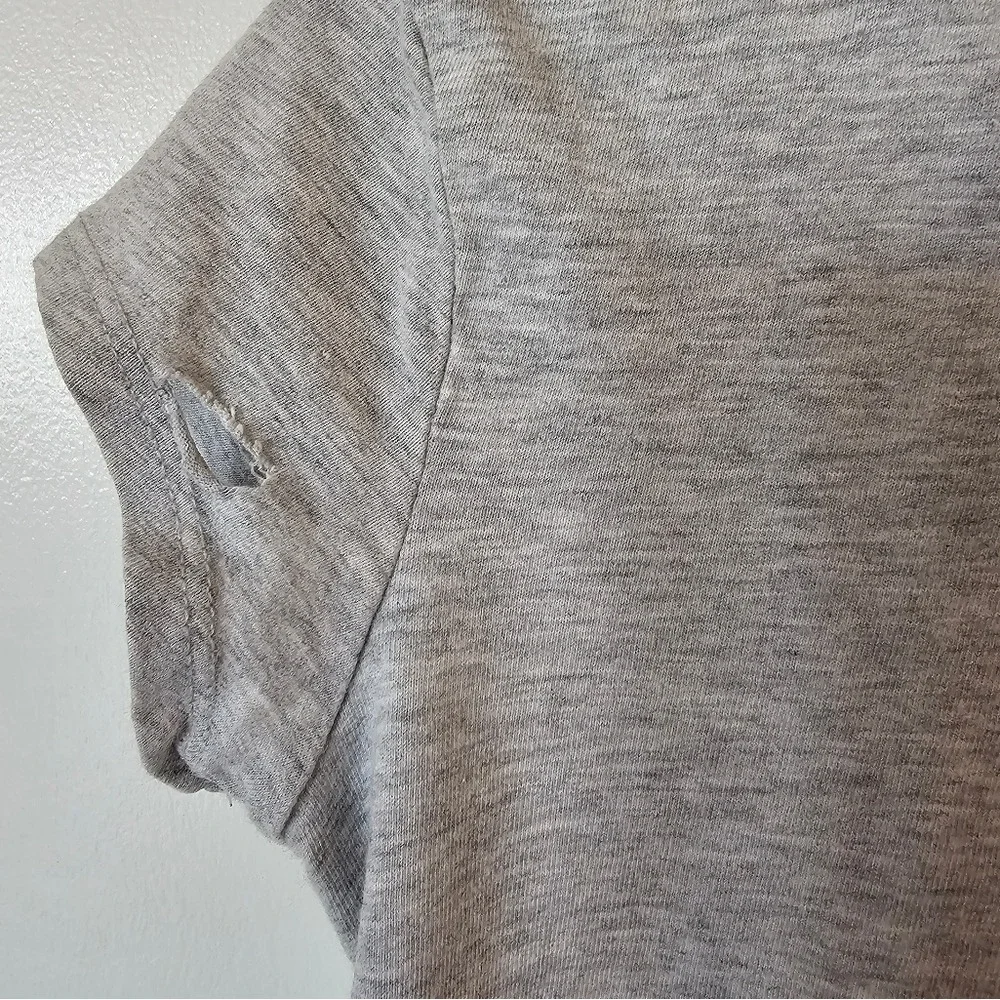 Kid's sz 4‎ Heather Gray Born To Sparkle Graphic Distressed Tee Shirt Summer